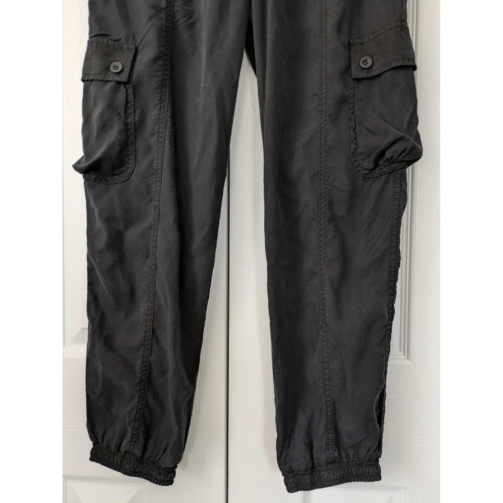 Bella Dahl Cargo‎ Jogger Track Pants Tencel Womens Size X-Small Black NWT $150